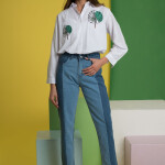 Contrast jeans